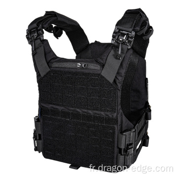 Black 500D Nylon Tactical Vest Force rapide